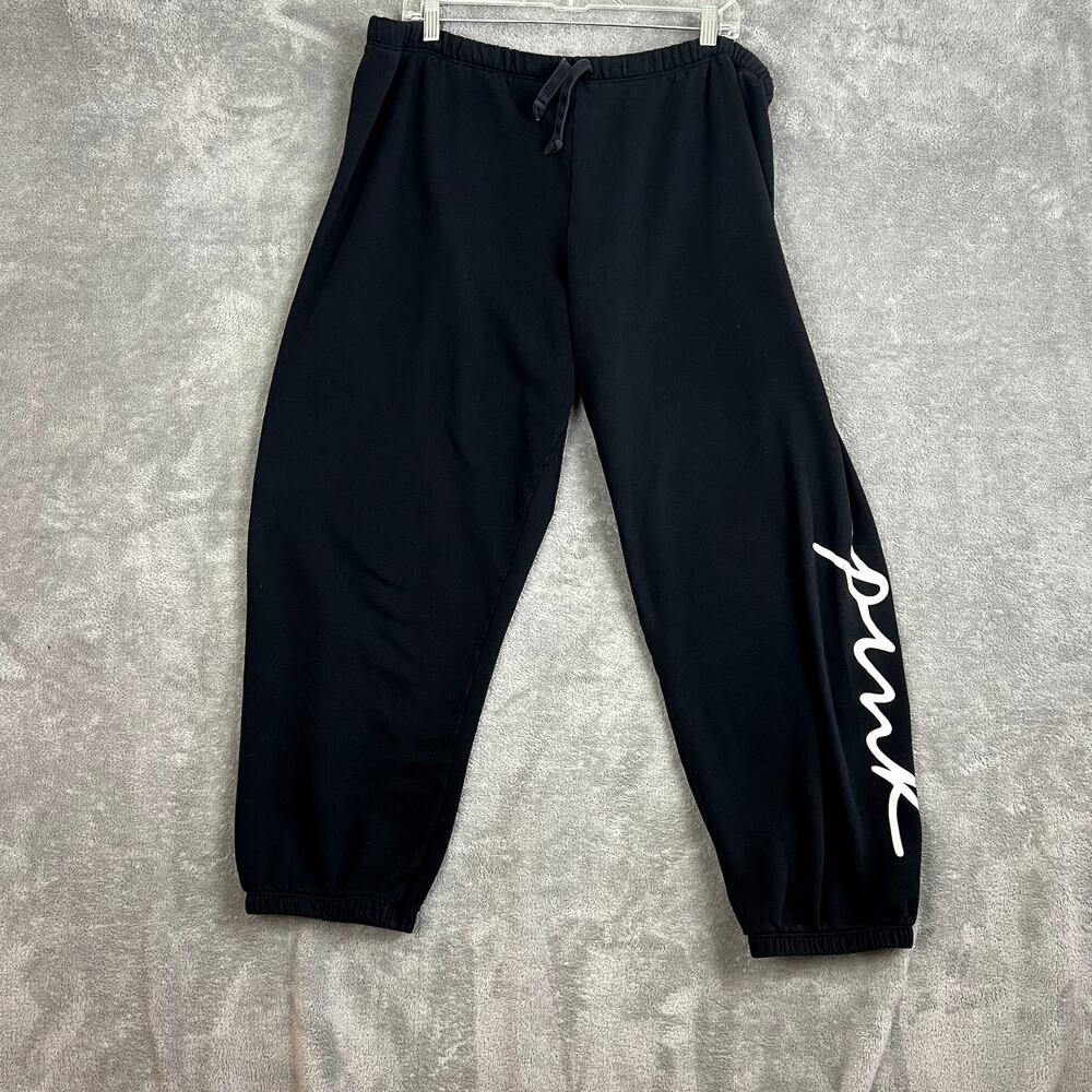 Victorias Secret Pink Everyday Lounge Classic Pants Womens XXL‎ Black Fleece